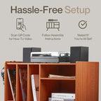 Meuble Support Tourne-disque avec Station de Charge - 31P x 26L x 15H