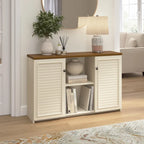 Meuble de rangement d'appoint avec 2 portes et étagères réglables, organisateur de bureau à domicile