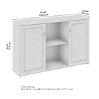 Meuble de rangement d'appoint avec 2 portes et étagères réglables, organisateur de bureau à domicile