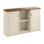 Meuble de rangement d'appoint avec 2 portes et étagères réglables, organisateur de bureau à domicile