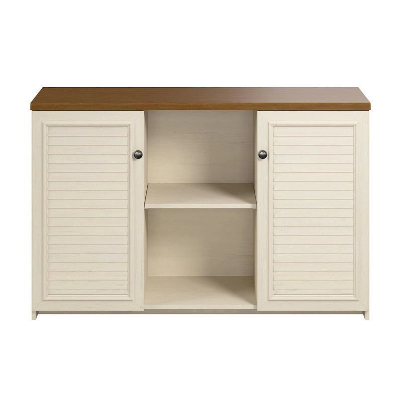 Meuble de rangement d'appoint avec 2 portes et étagères réglables, organisateur de bureau à domicile