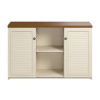 Meuble de rangement d'appoint avec 2 portes et étagères réglables, organisateur de bureau à domicile