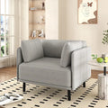 Fauteuil en similicuir, assise et dossier rembourrés, pieds en bois massif, touche décorative pour le salon