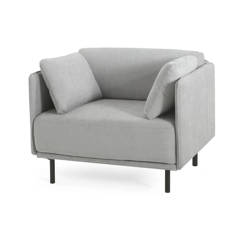 Fauteuil en similicuir, assise et dossier rembourrés, pieds en bois massif, touche décorative pour le salon