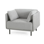 Fauteuil en similicuir, assise et dossier rembourrés, pieds en bois massif, touche décorative pour le salon