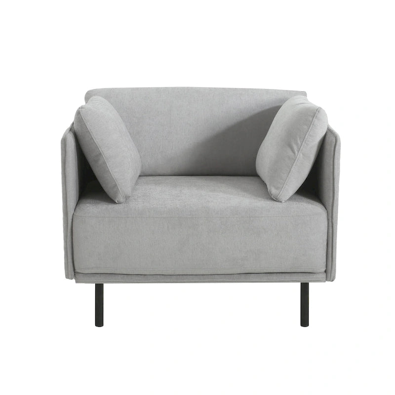 Fauteuil en similicuir, assise et dossier rembourrés, pieds en bois massif, touche décorative pour le salon