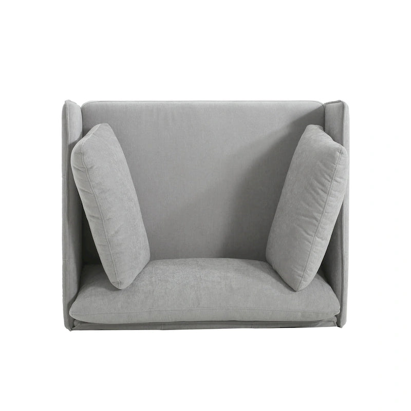 Fauteuil en similicuir, assise et dossier rembourrés, pieds en bois massif, touche décorative pour le salon