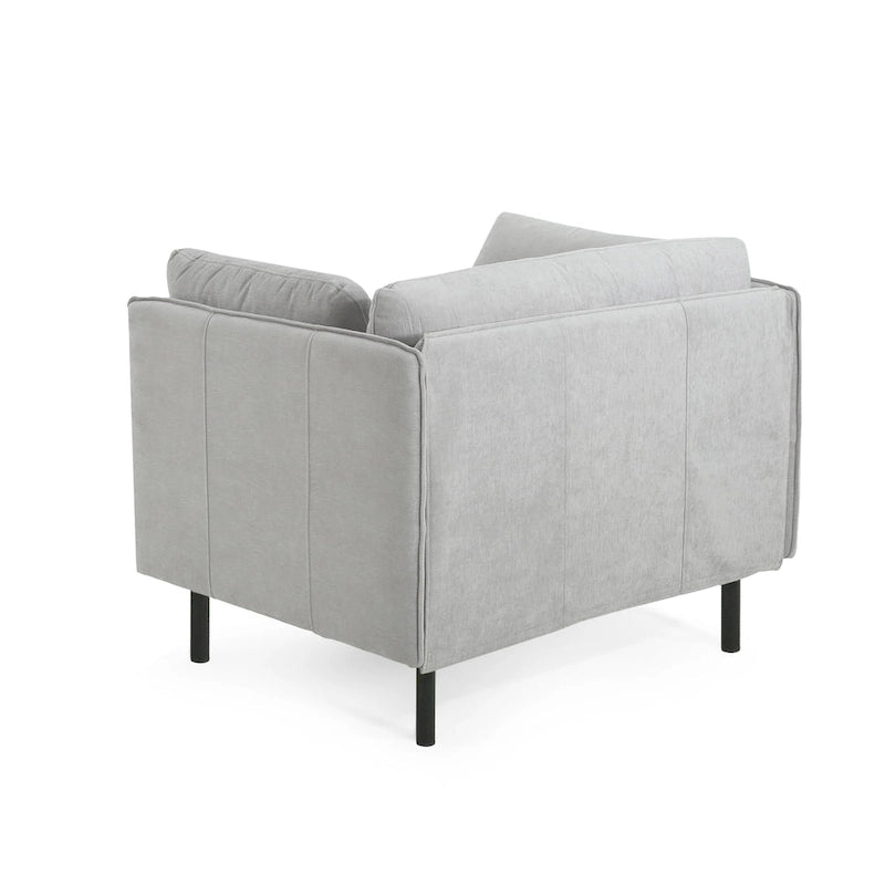 Fauteuil en similicuir, assise et dossier rembourrés, pieds en bois massif, touche décorative pour le salon