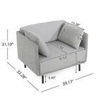 Fauteuil en similicuir, assise et dossier rembourrés, pieds en bois massif, touche décorative pour le salon