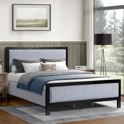 Christopher Knight Home King/Queen Upholstered Platform Bed with Soft Headboard