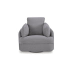 Fauteuil inclinable pivotant et coulissant gris foncé, tissu rembourré, base pivotante à 360°