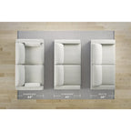 Fauteuil inclinable pivotant et coulissant gris foncé, tissu rembourré, base pivotante à 360°
