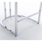 Lot de 2 tabourets de bar modernes 25 avec dossier capitonné, garniture cloutée, pieds en métal chromé, pour salle à manger, salon et chambre