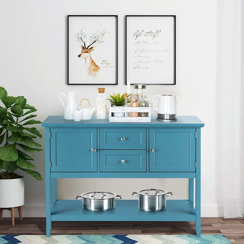 Buffet en bois avec tiroirs et placards, pour salle à manger et entrée