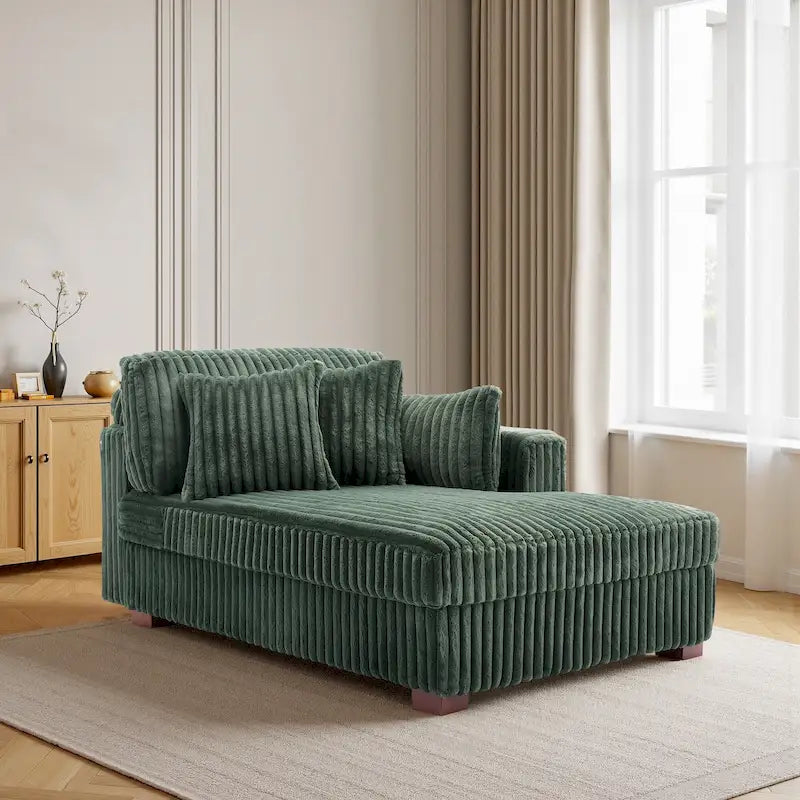 Canapé d'angle surdimensionné avec méridienne à droite, rembourré, pour salon
