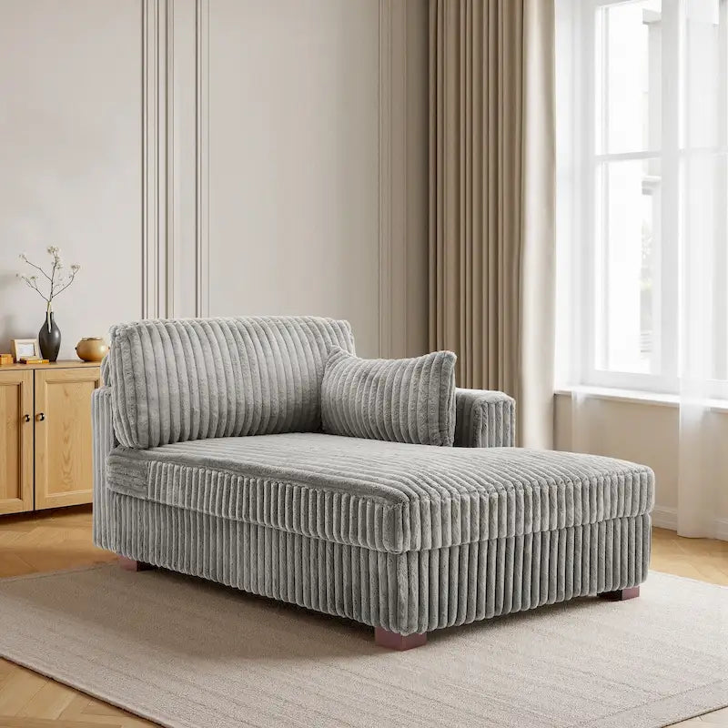 Canapé d'angle surdimensionné avec méridienne à droite, rembourré, pour salon