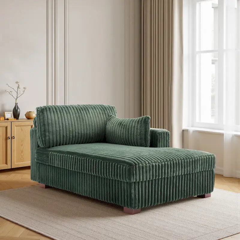 Canapé d'angle surdimensionné avec méridienne à droite, rembourré, pour salon