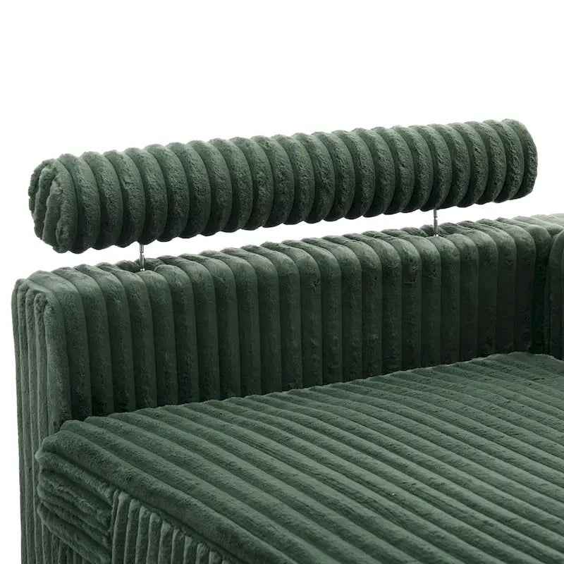 Canapé d'angle surdimensionné avec méridienne à droite, rembourré, pour salon