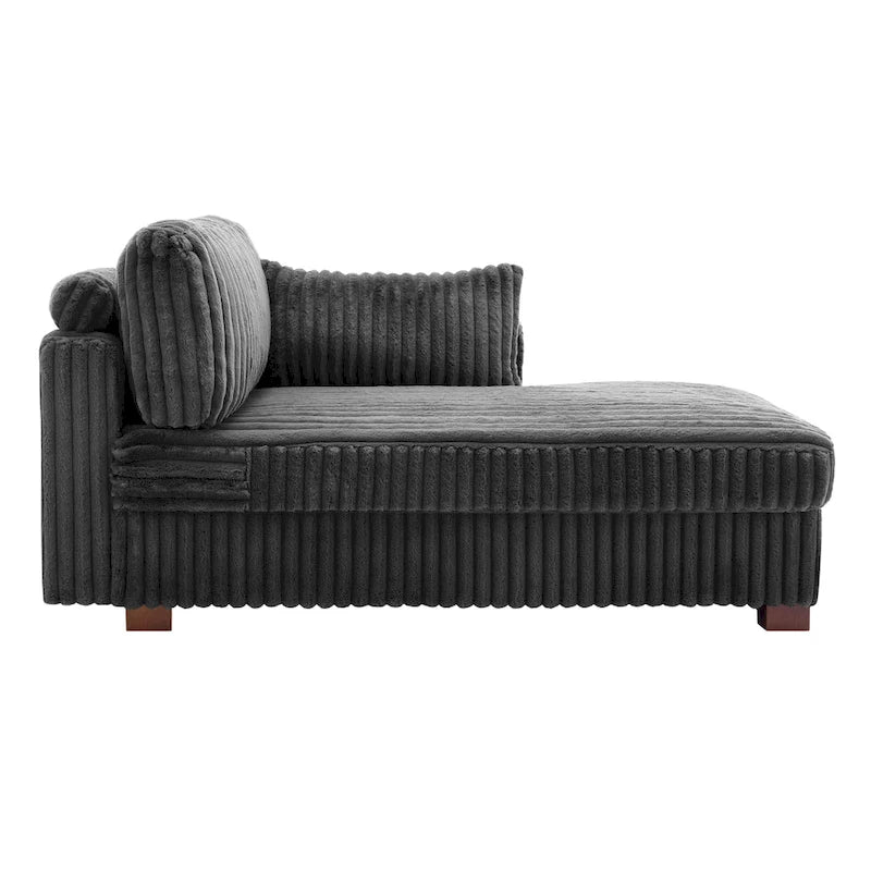 Canapé d'angle surdimensionné avec méridienne à droite, rembourré, pour salon