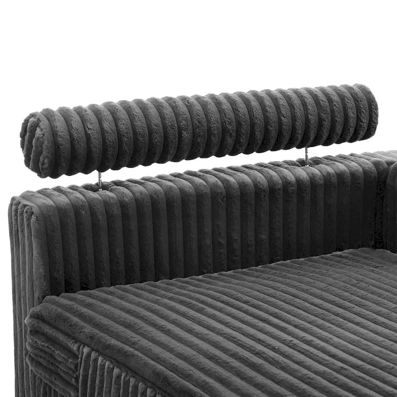 Canapé d'angle surdimensionné avec méridienne à droite, rembourré, pour salon