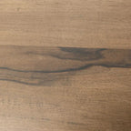 Table à manger rectangulaire de 87 po, bois de manguier massif brun rustique, pour 6 à 8 personnes, grain de bois naturel