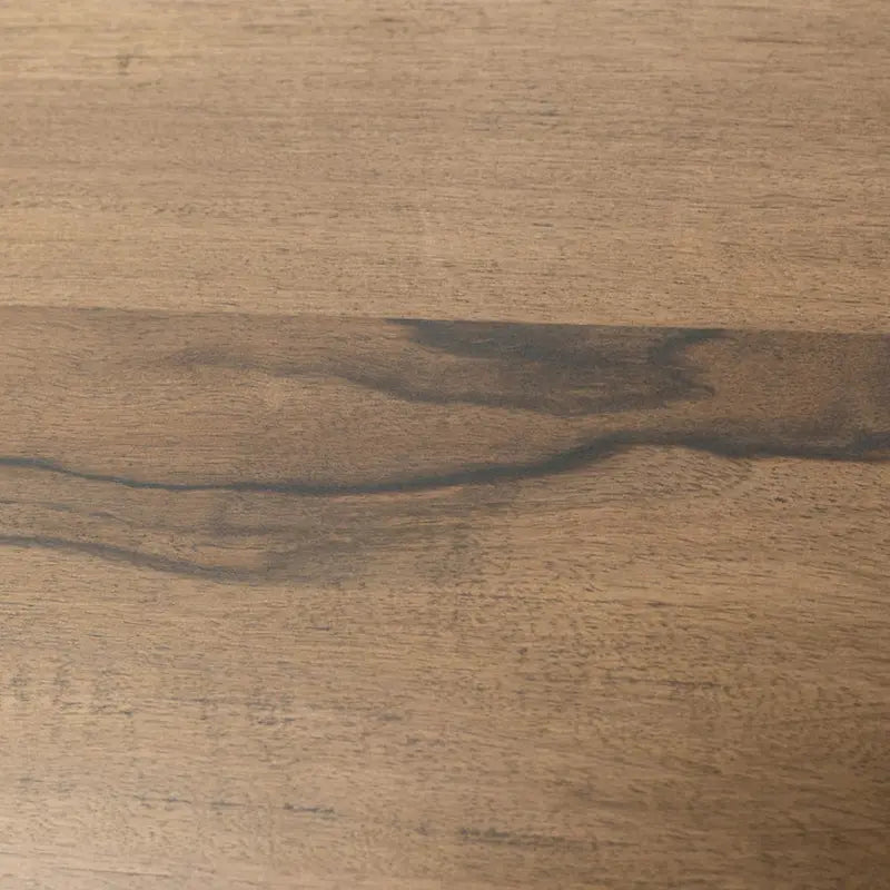 Table à manger rectangulaire de 87 po, bois de manguier massif brun rustique, pour 6 à 8 personnes, grain de bois naturel