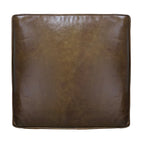 Fauteuil d'appoint, bois de manguier massif artisanal, cuir de buffle pleine fleur, mousse haute densité, milieu du siècle moderne