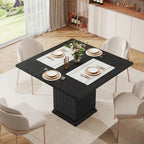 Table à manger carrée moderne en bois, petite, pour 4 personnes