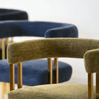 Fauteuil en tissu chenille (lot de 2)