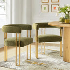 Fauteuil en tissu chenille (lot de 2)