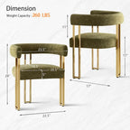 Fauteuil en tissu chenille (lot de 2)