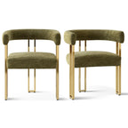 Fauteuil en tissu chenille (lot de 2)