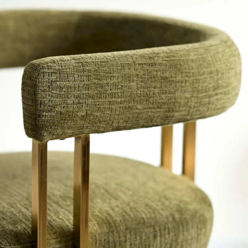 Fauteuil en tissu chenille (lot de 2)