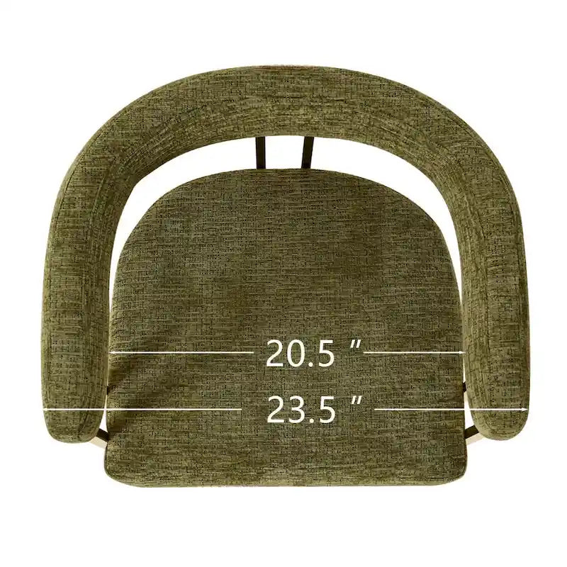 Fauteuil en tissu chenille (lot de 2)