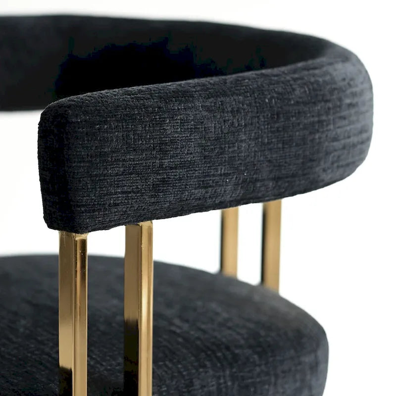 Fauteuil en tissu chenille (lot de 2)