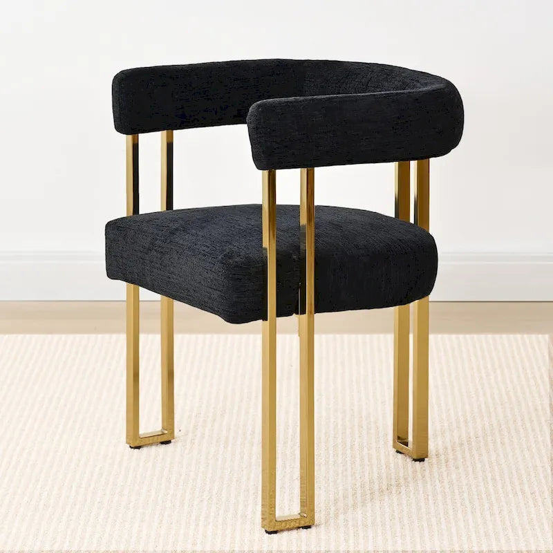 Fauteuil en tissu chenille (lot de 2)