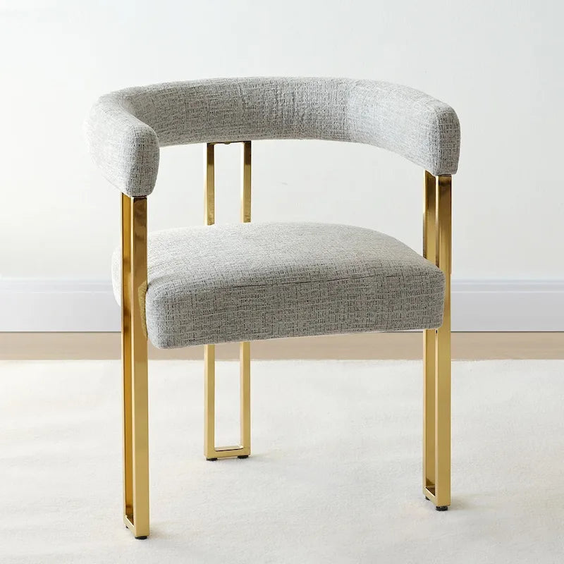 Fauteuil en tissu chenille (lot de 2)