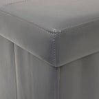 Banc de rangement pliant capitonné, gris anthracite, banc ottoman pour chambre/entrée