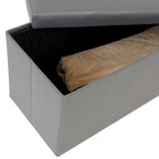 Banc de rangement pliant capitonné, gris anthracite, banc ottoman pour chambre/entrée