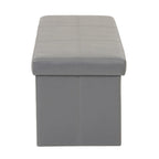 Banc de rangement pliant capitonné, gris anthracite, banc ottoman pour chambre/entrée