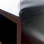 Banc d'entrée avec 4 compartiments à chaussures, Bois massif, Finition expresso, Rangement pour couloir
