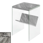 Table basse en verre avec étagère inférieure, style minimaliste moderne, table d'appoint de salon