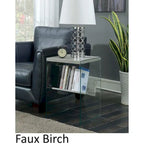Table basse en verre avec étagère inférieure, style minimaliste moderne, table d'appoint de salon