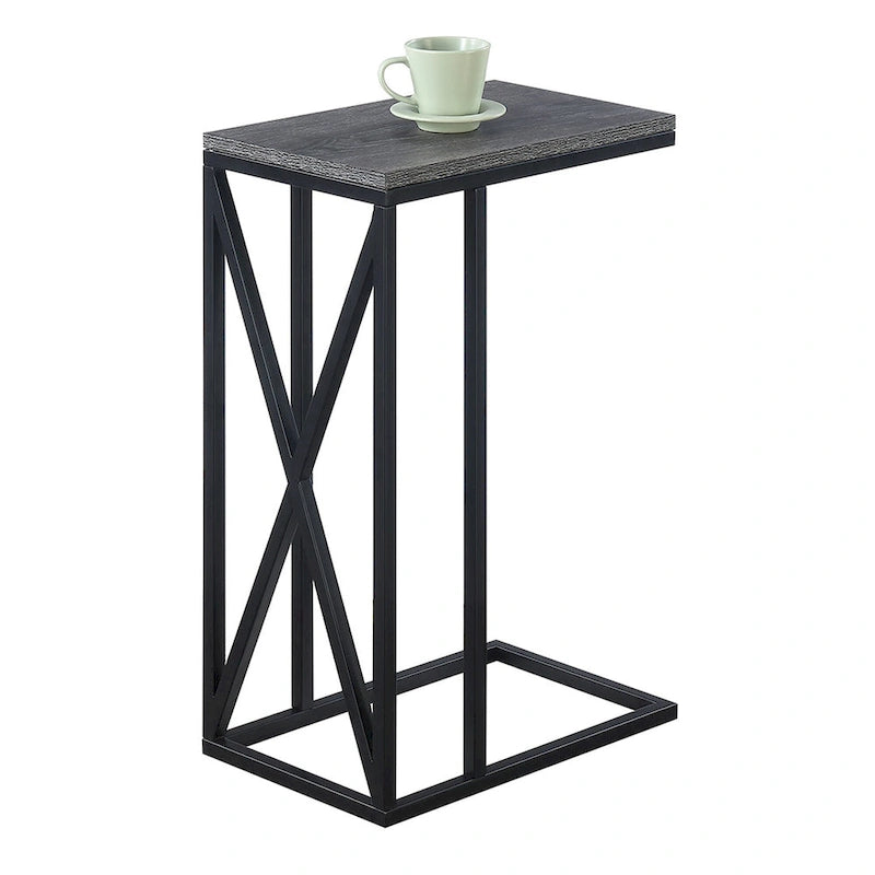Table d'appoint en C, table d'appoint de canapé coulissante, table à goûter de salon, style minimaliste moderne