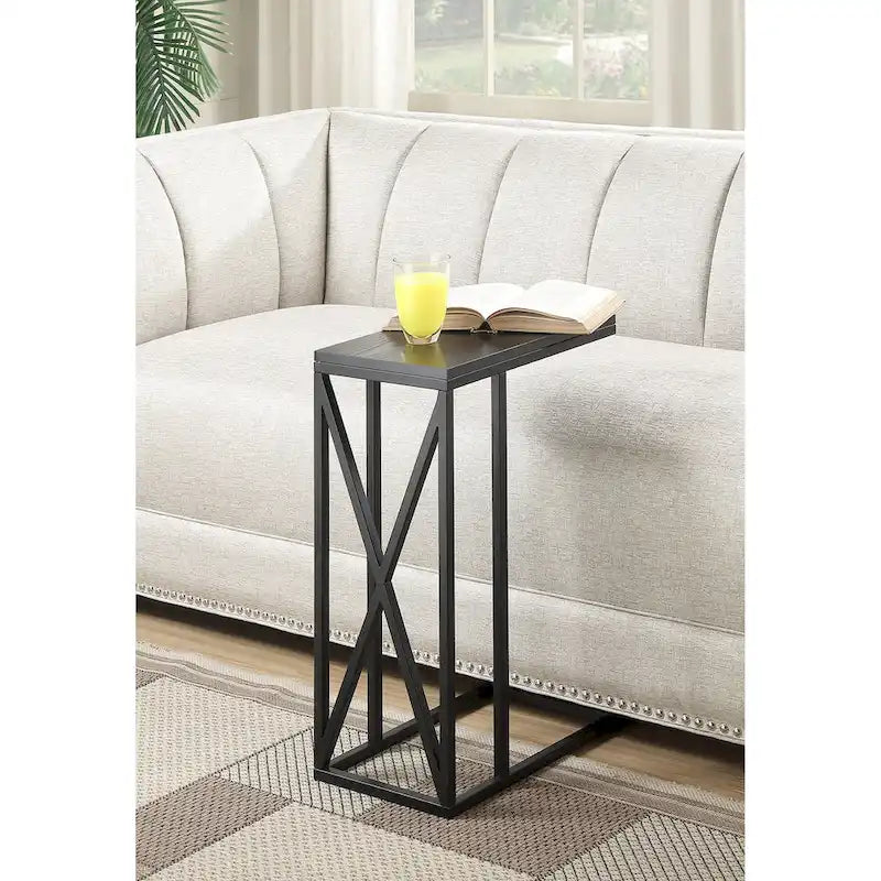 Table d'appoint en C, table d'appoint de canapé coulissante, table à goûter de salon, style minimaliste moderne
