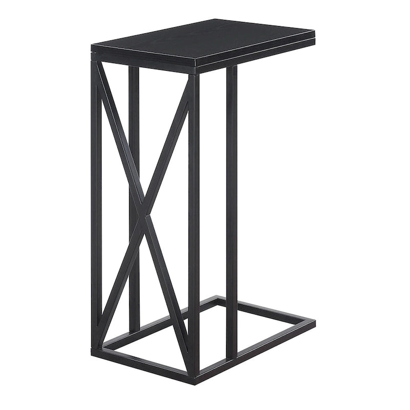 Table d'appoint en C, table d'appoint de canapé coulissante, table à goûter de salon, style minimaliste moderne