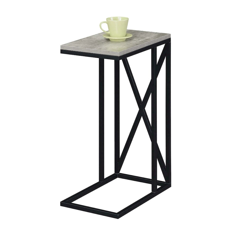 Table d'appoint en C, table d'appoint de canapé coulissante, table à goûter de salon, style minimaliste moderne