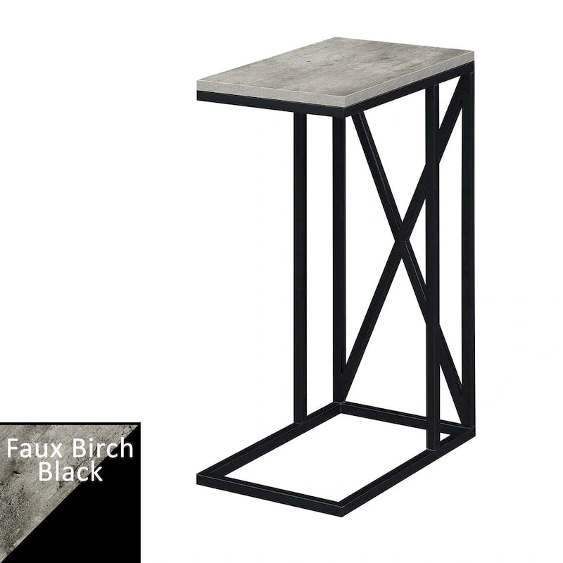 Table d'appoint en C, table d'appoint de canapé coulissante, table à goûter de salon, style minimaliste moderne