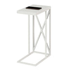 Table d'appoint en C, table d'appoint de canapé coulissante, table à goûter de salon, style minimaliste moderne