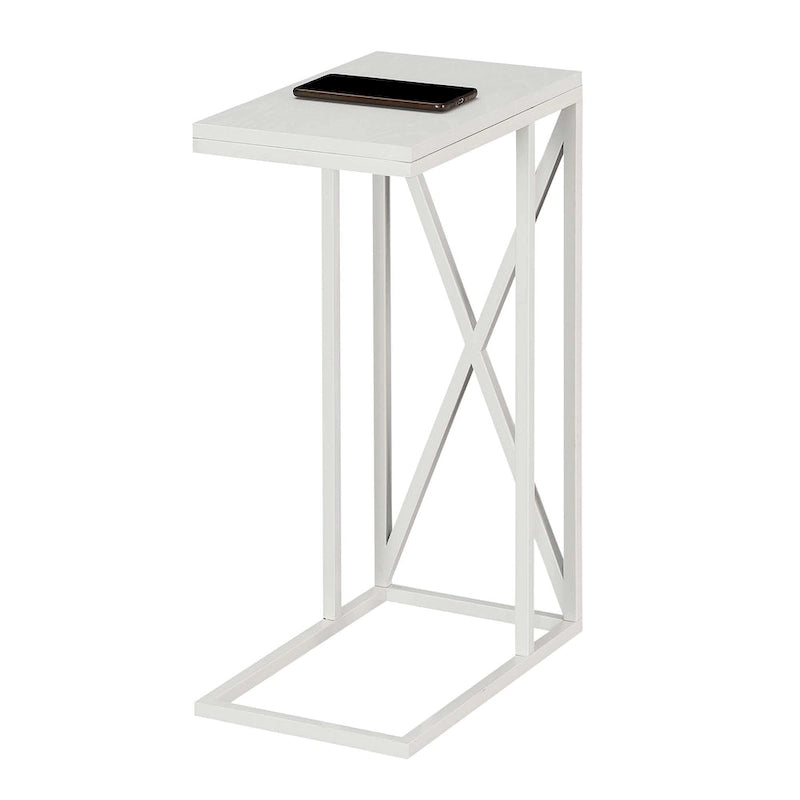 Table d'appoint en C, table d'appoint de canapé coulissante, table à goûter de salon, style minimaliste moderne